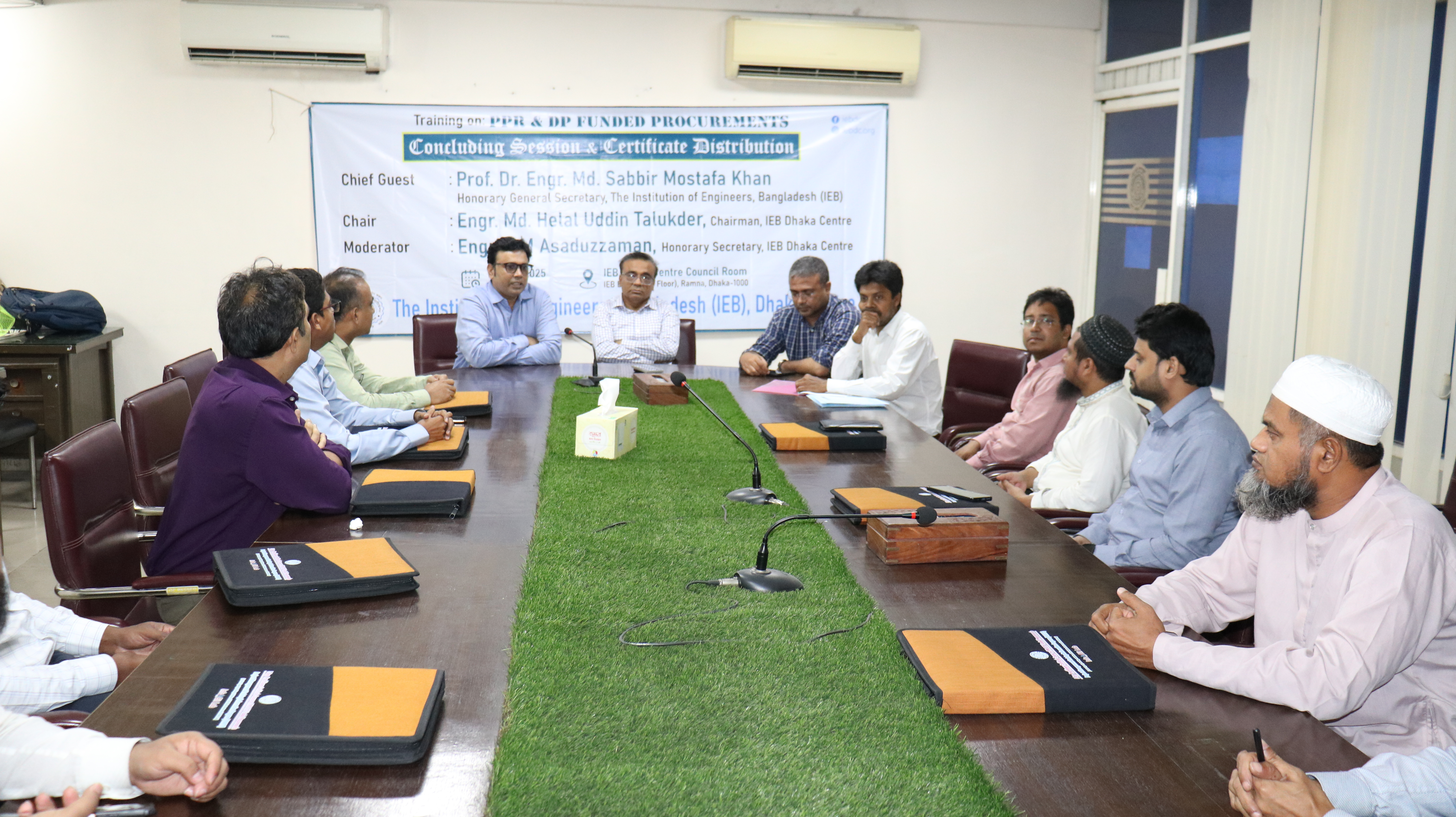 Closing Session & Certificate Distribution of Training on: PPR & DP Funded Procurements