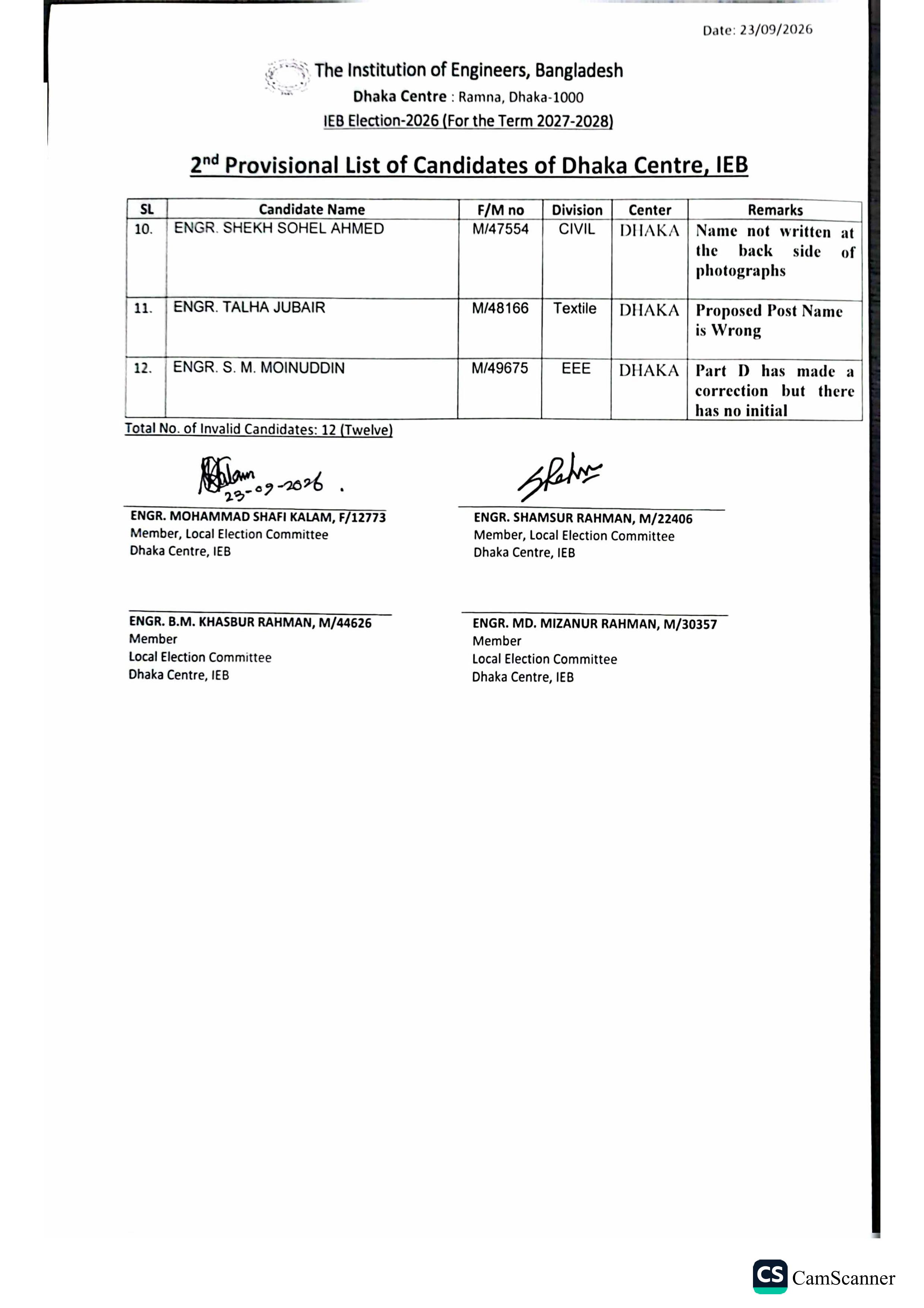 2nd provisional Candidate List IEB Dhaka Centre for Election 2026-images-14